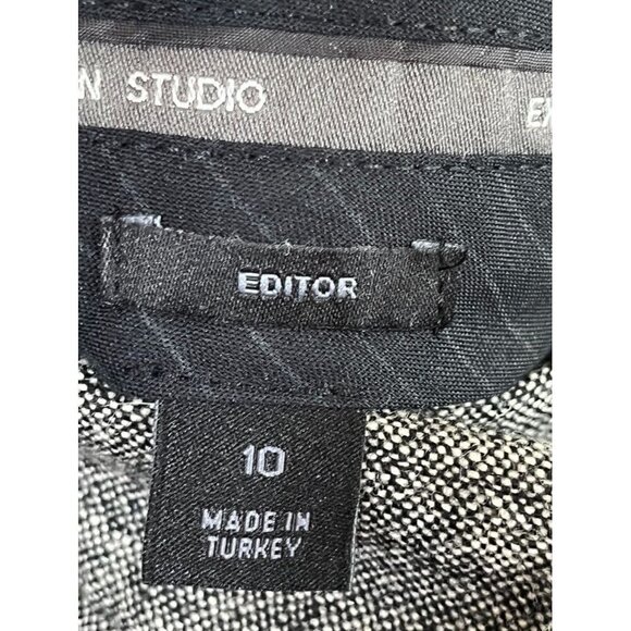 Express Wool Shorts 10 Gray Cuffed Y2K Preppy Academia Leopard Print 80s Classic - Picture 3 of 16